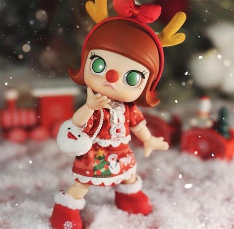 Authentic Popmart Pop Mart Christmas Reindeer Molly Figure Figurine