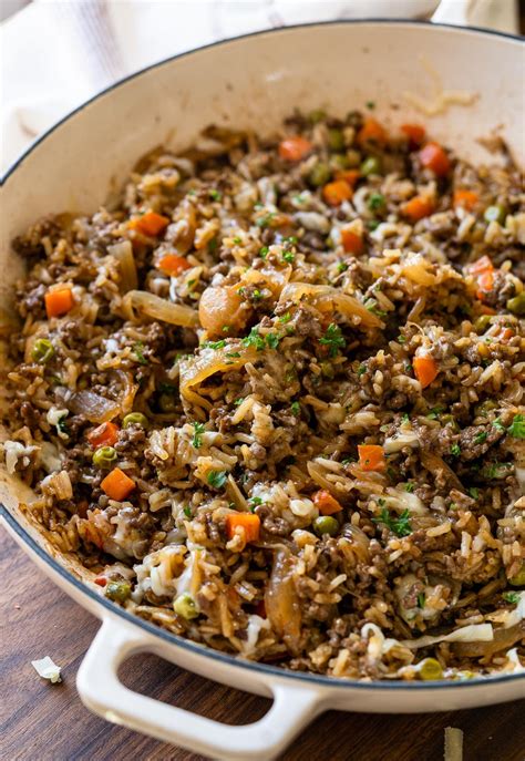 French Onion Beef and Rice - I Wash You Dry