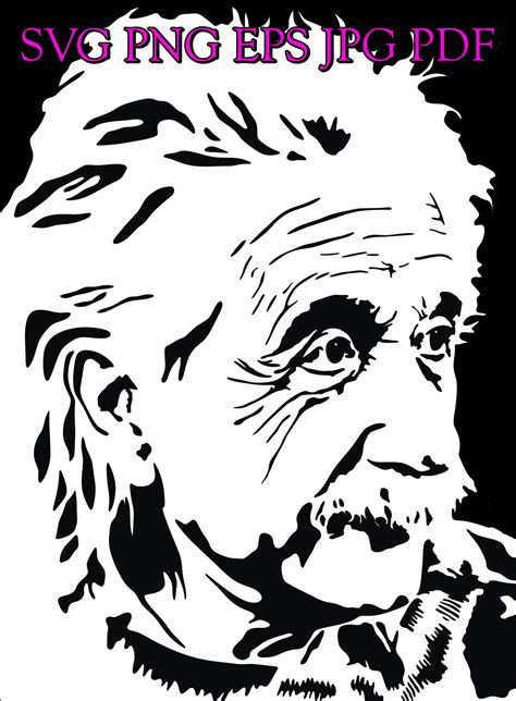 Albert Einstein Svg File Einstein Clipart Svg Original Etsy My Xxx