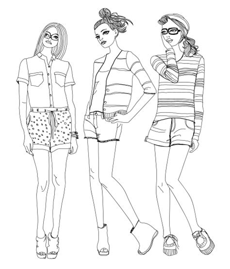 With over 4000 coloring pages including fashion show coloring page. Fashion Coloring Page - KidsPressMagazine.com