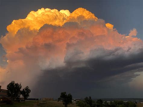 Storm clouds over Denver at sunset : Denver