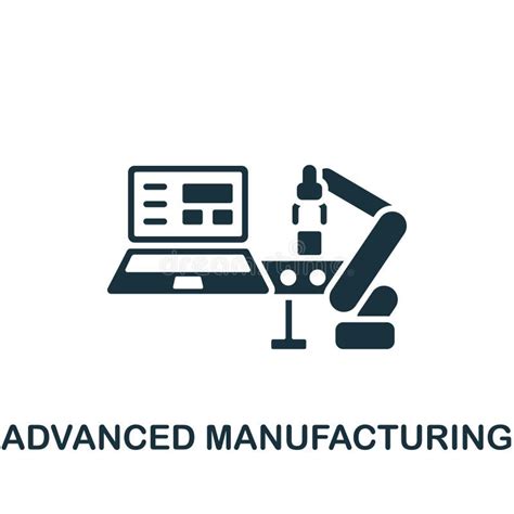Advanced Manufacturing Icon Monochrome Simple Sign From Digitalization