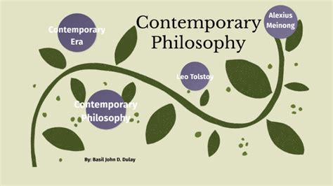 Contemporary Philosophy By Basil John Dulay