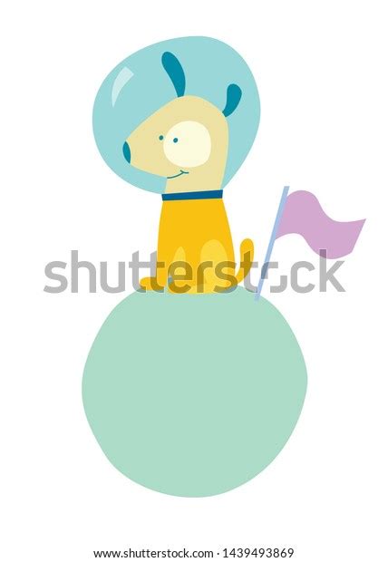 Dog Space Suit Vector Illustration Icon Stock Vector Royalty Free