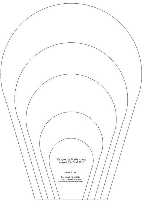 Large Flower Petals – Anyone Can Craft inside 3D Flower Template