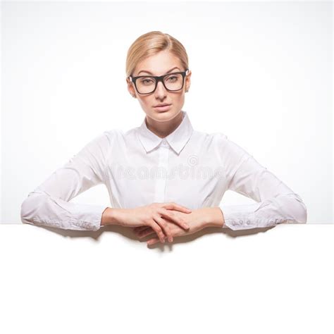 Woman Wearing Glasses Close Up Stock Image Image Of Glasses Female