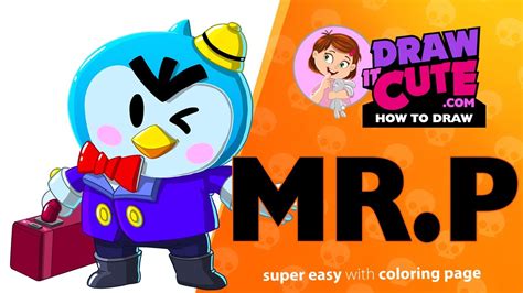P throws a heavy suitcase with angry intent. Coloring and Drawing: Brawl Stars Coloring Pages Sprout