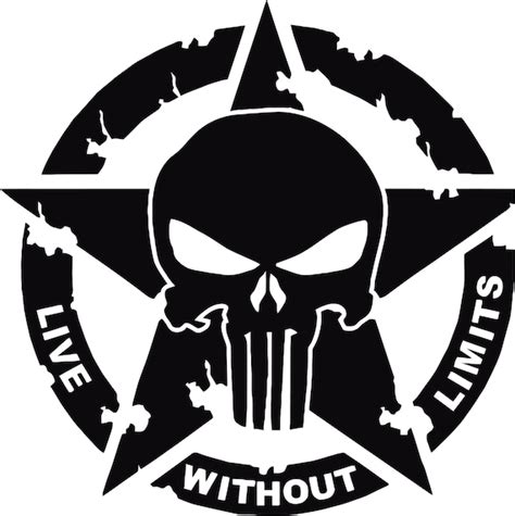 Punisher Skull Live Without Limits Svg Png Ai  Eps Etsy Canada