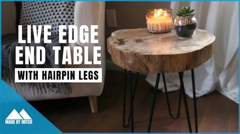 How to Make a Live Edge End Table - YouTube