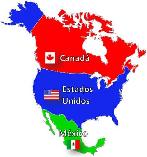 Banderas De Los Países De América Del Norte — Saber Es Práctico