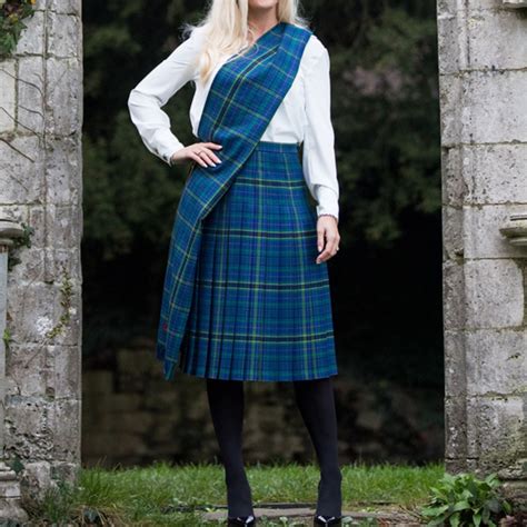 Welsh Tartan Medium Weight Premium Wool Kilted Skirt Fiona Style