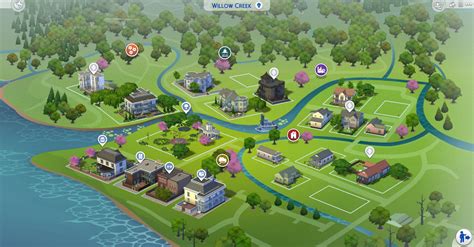 The Sims 4 World Willow Creek List Of Lots And Houses