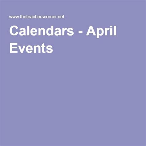 Calendars April Events Calendar Event Student Council