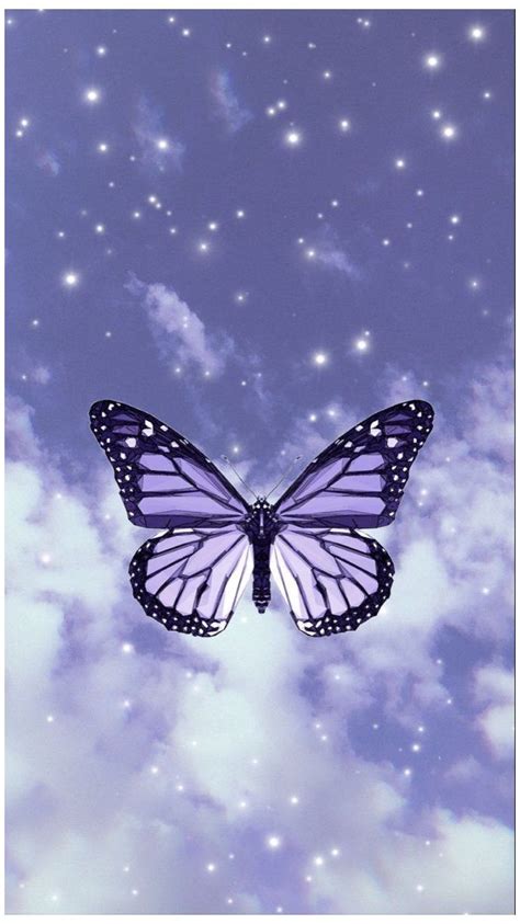 Download Purple Butterfly Wallpaper Light Aesthetic By Laurac86