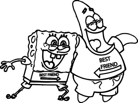 Spongebob and patrick coloring sheet. Sponge Sunger Bob Patrick Best Friends Coloring Page ...