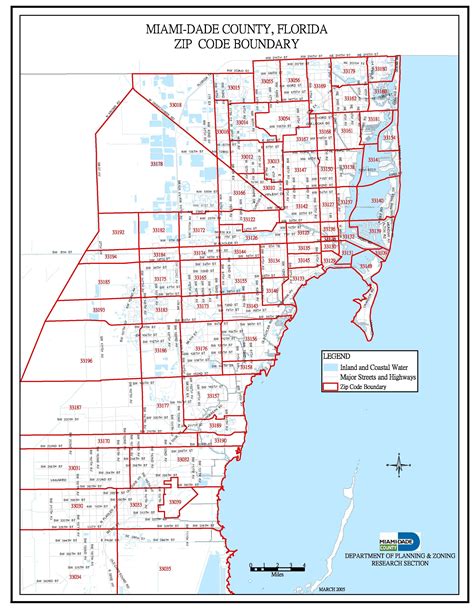 A Map Of The City Of Miami Florida With Roads And Major Cities In Red