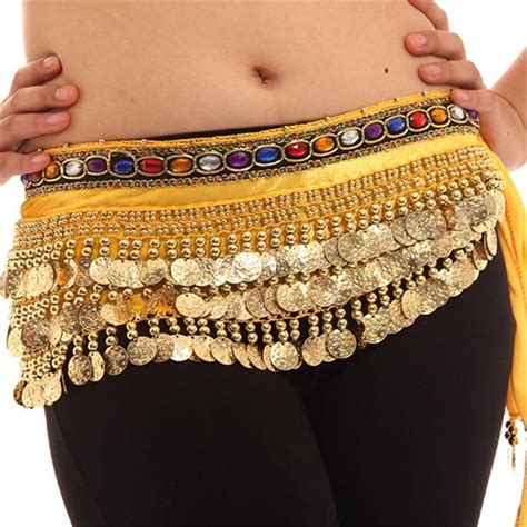 Hip Scarf Belly Dance Belt Gypsy Costume Accessories Fringe Wrap Coins
