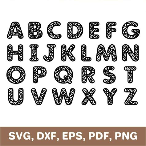 Alphabet Svg Abc Svg Letters Svg Alphabet Template Alpha Inspire