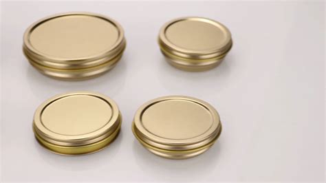 Gold Round Metal Tins Caviar Metal Tin Can Packing Tin Boxs Buy