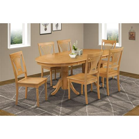 7 Piece Dining Room Set Table With A Butterfly Leaf And 6 Dining Chairs