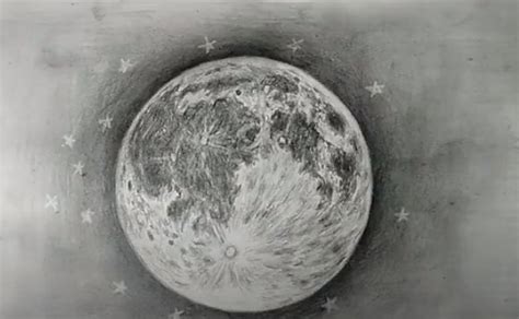 How To Draw A Moon With Pencil For Beginners