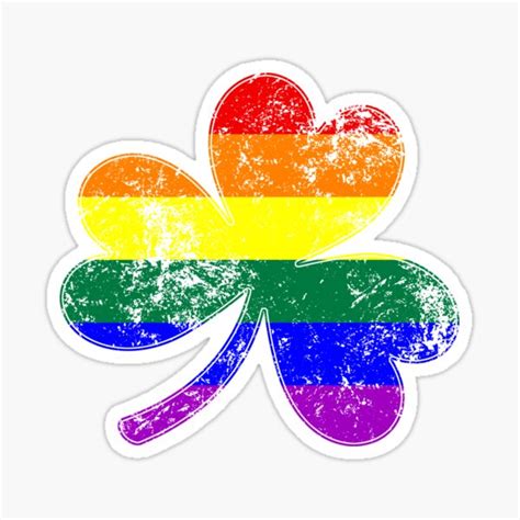 Lgbtq Shamrock Pride Flag Sticker By Valador Redbubble