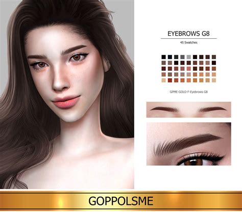 Gpme Gold F Eyebrows G8• Download At Goppolsme Patreon No Ad