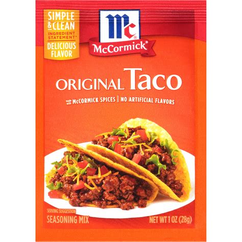 Mccormick Original Taco Seasoning Mix Packet 1 Oz