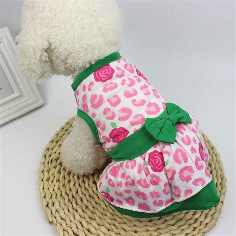 Breathable Summer Dresses For Dogs Cat Princess Cute Flowers Small Pet