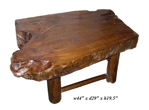 It's back to basics with this raw wood table reclamation. Golden Lotus Antiques: Rustic Thick Raw Wood Log Coffee ...