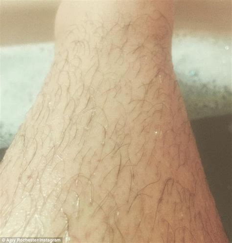 Ajay Rochester Shows Off Very Hairy Legs On Instagram