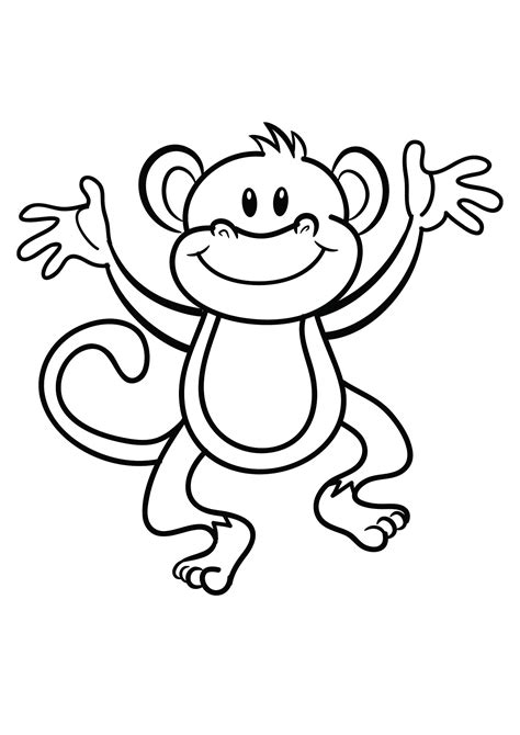 236 x 297 file type: Coloring Pages of Monkeys Printable | Activity Shelter