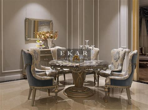 Ekar Furniture Round Marble Table Dining Table Luxury Furniture