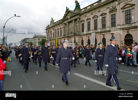The Us Air Force In Europe Usafe Band And Honor Marches Along A