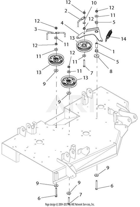 Ariens 915175 000101 015999 Ikon X 42 Parts Diagram For Idlers And
