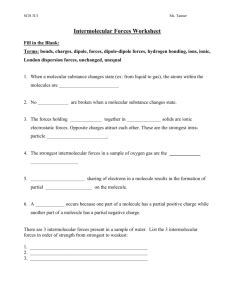 Intro To Intermolecular Forces Pogil Answers : 1.what ...