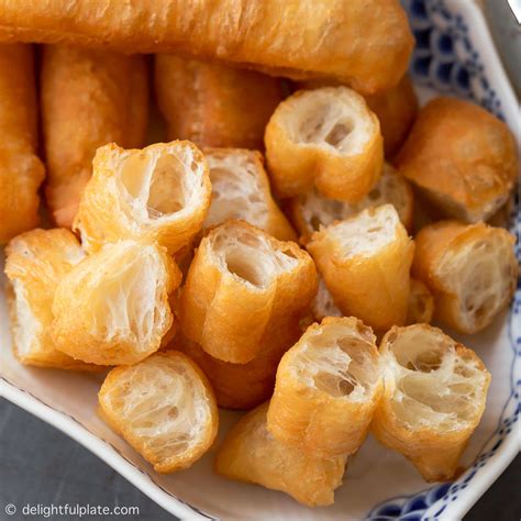 Fried Dough Sticks Quẩyyoutiao Delightful Plate