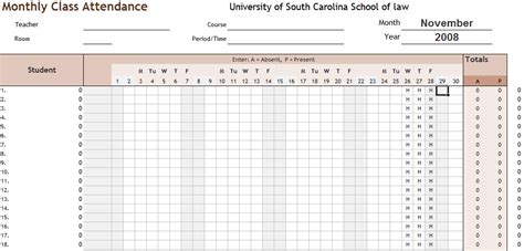 7 Attendance Excel Templates Excel Templates