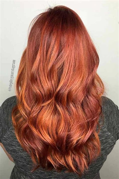 Very Stylish Copper Auburn Balayage Copperauburnbalayage Hair Color