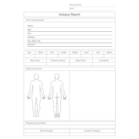 Autopsy Form Template Fill Online Printable Fillable Inside Autopsy