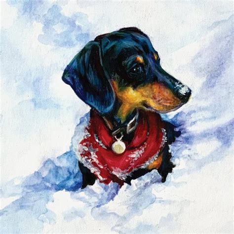 Dachshund Through The Snow Greeting Cards And Stationery