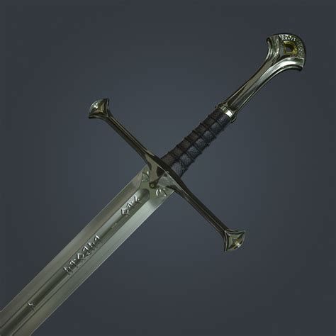 Artstation The Sword Of Aragorn Andúril High Poly
