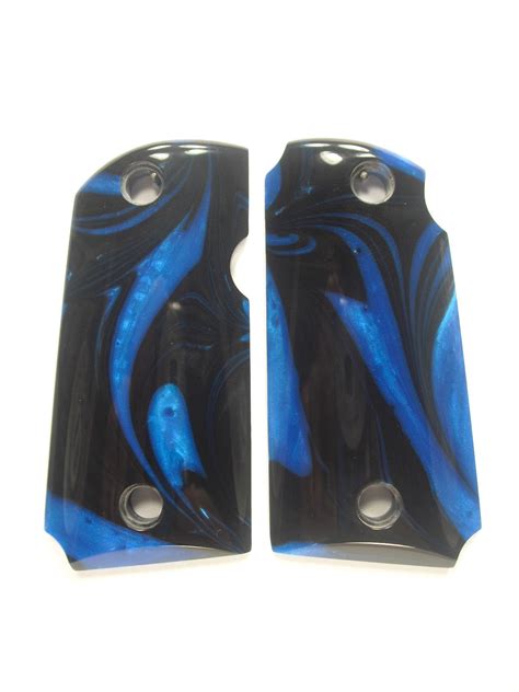Black And Blue Pearl Kimber Micro 9 Grips Ls Grips