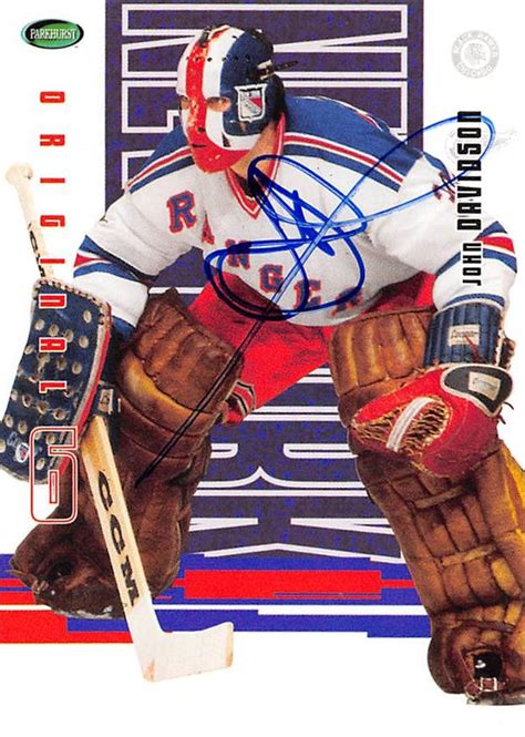 John Davidson Autographed Hockey Card New York Rangers 2004 Parkhurst