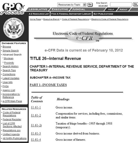 Treasury Regulations Accounting And Auditing Research And Databases