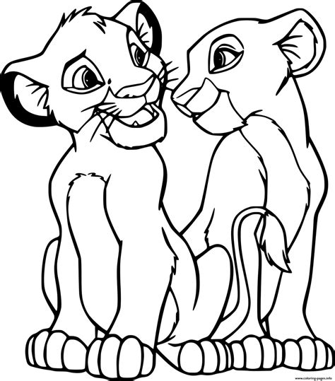 Simba And Nala Coloring Page To Print And Color Sexiz Pix