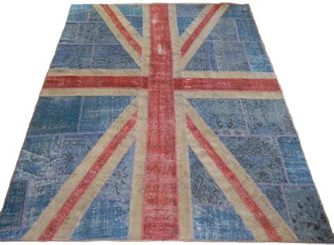 Vintage Distressed Union Jack Rug Great For A Bedroom Or Living