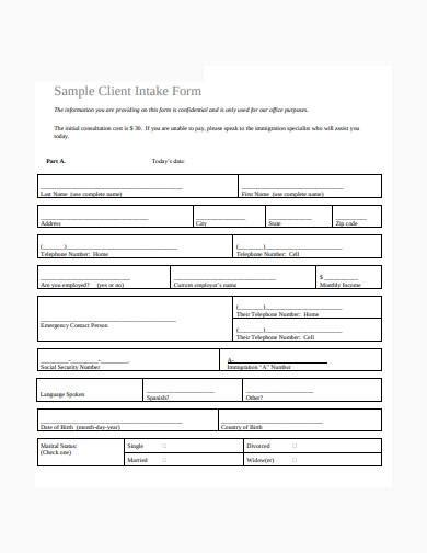 The law offices of david m. FREE 9+ Legal Client Intake Form Samples in PDF | MS Word