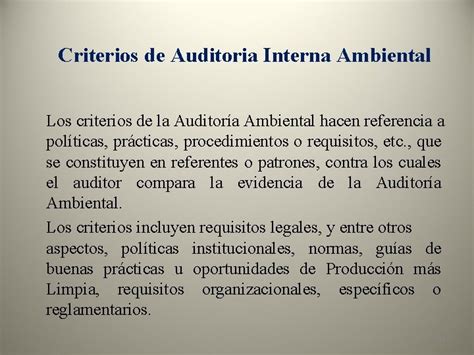 Auditorias Ambientales 1 Terminos Auditora Proceso Sistemtico Independiente