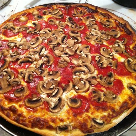 Double Pepperoni With Mushroom Pizza Mushroom Pizza Pepperoni Pizza